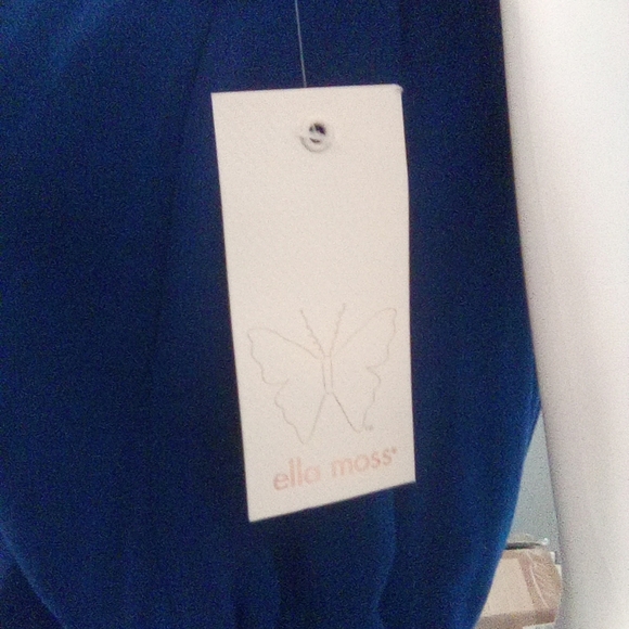 Ella Moss Blue Shoulder Sundress Cocktail - Picture 6 of 7